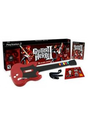 Guitar Hero II Avec Guitare Red Octane Avec Fil Rouge / PS2