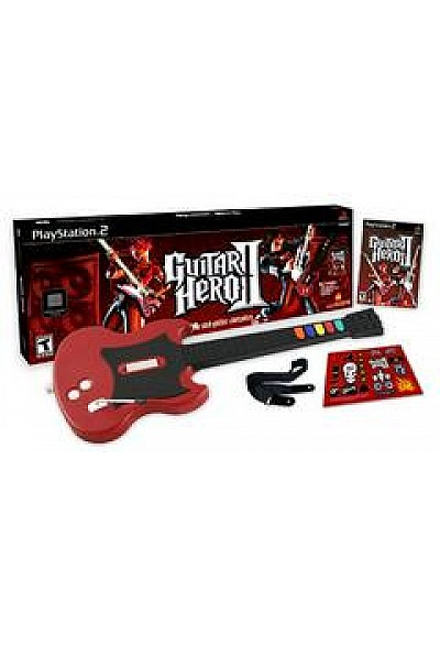 Guitar Hero II Avec Guitare Red Octane Avec Fil Rouge / PS2