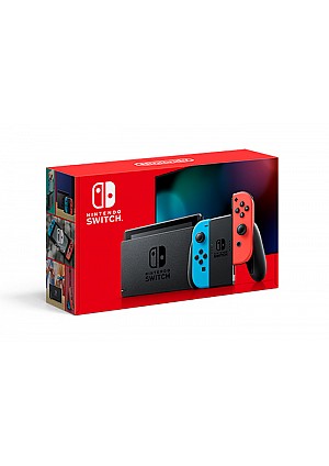 Console Nintendo Switch Modèle 2019 HAC-001(-01) - Joy-Con Rouge Et Bleu Neon