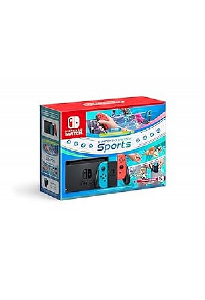 Console Nintendo Switch Joy-Con Rouge & Bleu - Nintendo Switch Sports Bundle (Code Téléchargeable)