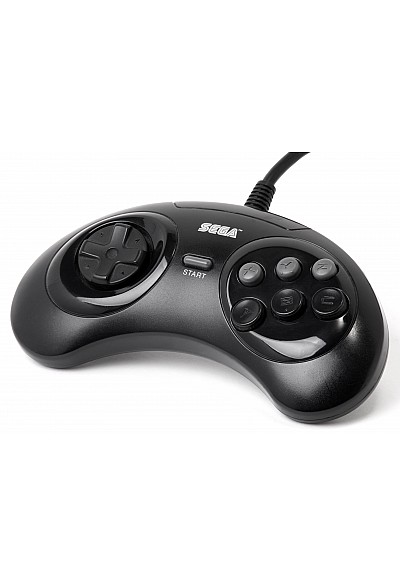 Manette 6 Boutons Pour Sega Genesis  Officielle Sega - Noire