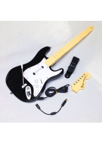 Guitare Rock Band Avec Fil Pour Xbox 360 Modèle Fender Stratocaster - Noire Et Blanche
