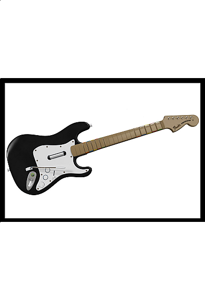 Guitare Rock Band Sans Fil Pour Wii Modèle Fender Stratocaster - Noire Et Blanche