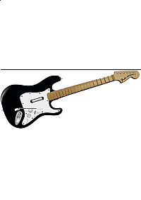 Guitare Rock Band Sans Fil Pour PS2 / PS3 / PS4 Modèle Fender Stratocaster - Noire Et Blanche