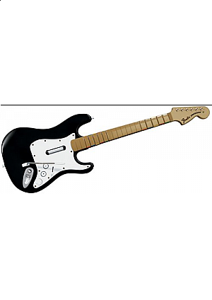 Guitare Rock Band Sans Fil Pour PS2 / PS3 / PS4 Modèle Fender Stratocaster - Noire Et Blanche