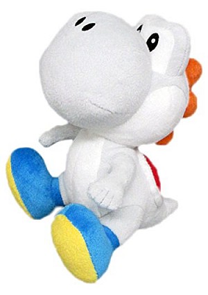 Toutou Super Mario Bros Par Sanei - Yoshi Blanc 20 CM