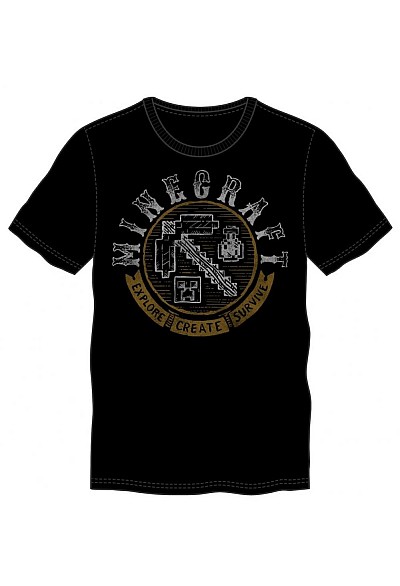 T-Shirt Minecraft - Explore, Create And Survive
