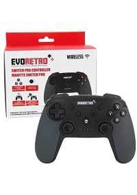 Manette Pro Controller Sans Fil Pour Nintendo Switch Par Evoretro - Noire
