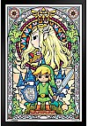 Affiche Encadrée The Legend of Zelda Wind Waker - Vitrail Zelda et Link 27 x 43 CM