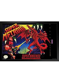 Affiche Encadrée Metroid - Couverture Super Metroid SNES
