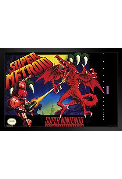 Affiche Encadrée Metroid - Couverture Super Metroid SNES