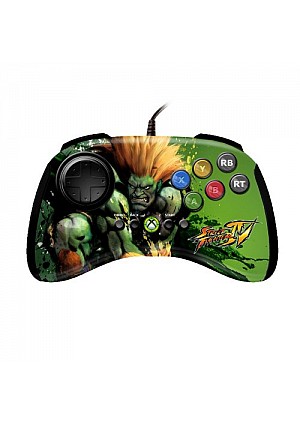 Manette Fight Pad Avec Fil Edition Street Fighter IV Pour Xbox 360 Par Mad Catz - Blanka