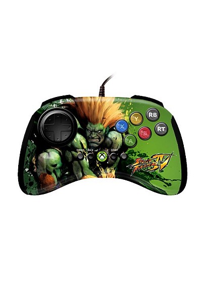 Manette Fight Pad Avec Fil Edition Street Fighter IV Pour Xbox 360 Par Mad Catz - Blanka