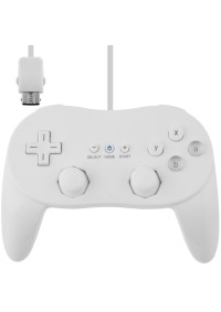 Manette Classique / Classic Controller Pro Pour Wii / Wii U Marque Inconnue - Blanche