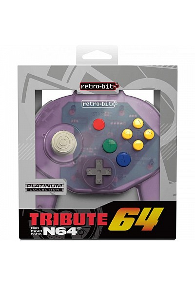 Manette Nintendo 64 / N64 Tribute 64 Par Retro-Bit - Mauve Atomic