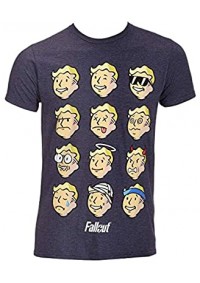 T-shirt Fallout Noir - Têtes Vault Boy