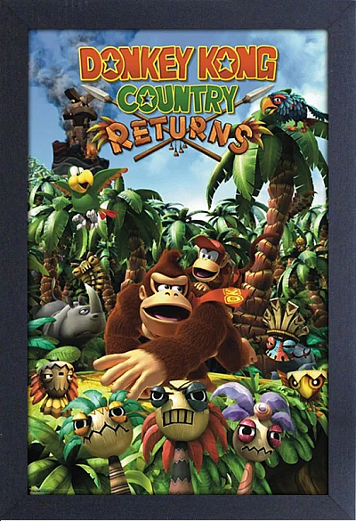 Affiche Encadrée Donkey Kong Country Returns
