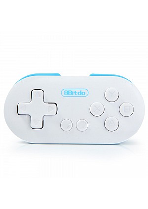 Manette 8Bitdo Zero Pour Android / IOS / Windows 10 Par 8Bitdo - Blanche / Turquoise