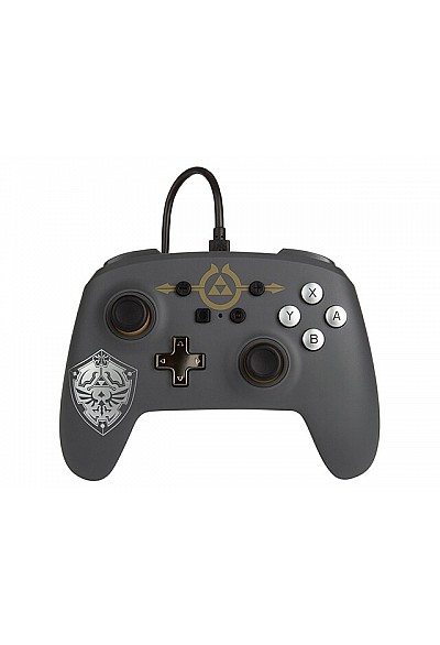 Manette Enhanced Controller Avec Fil Pour Nintendo Switch Par PowerA - Zelda Hylian Shield