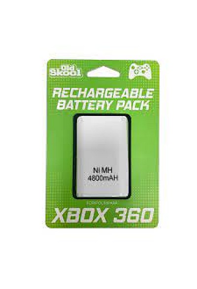 Pile / Batterie Pour Manette Xbox 360 Sans Fil Par Old Skool - Blanche