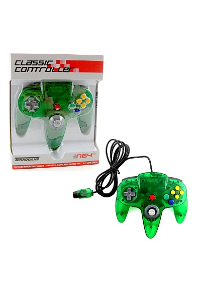 Manette Nintendo 64 / N64 Par Teknogame - Verte Transparente