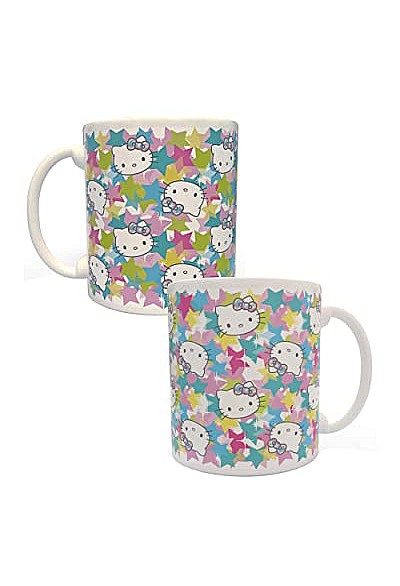 Tasse Hello Kitty 16 Onces Par Bioworld - Motifs Hello Kitty et Étoiles