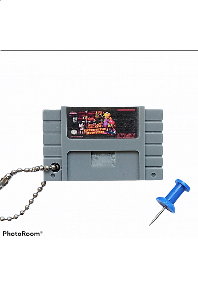 Porte-Clé Mini-Cartouche de SNES Par Chinook Crafts - Super Mario RPG Legend of the Seven Stars