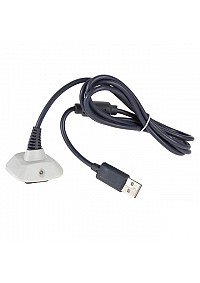 Cable De Recharge Pour Manette Xbox 360 Officiel Microsoft - Blanc