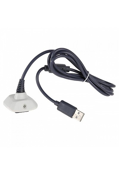 Cable De Recharge Pour Manette Xbox 360 Officiel Microsoft - Blanc
