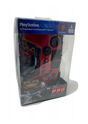 Manette Fight Pad PRO Avec Fil Edition Street Fighter V Pour PS3 / PS4 / Par Mad Catz - Rouge