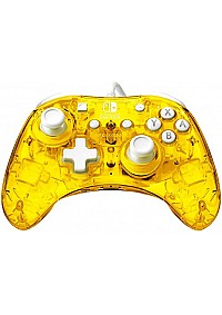 Manette Rock Candy Avec Fil Pour Nintendo Switch Par PDP - Jaune Transparente