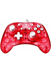 Manette Rock Candy Avec Fil Pour Nintendo Switch Par PDP - Rouge Transparente