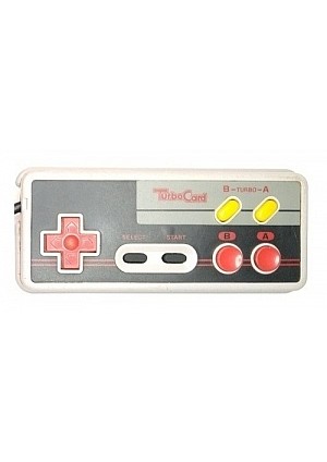 Manette Turbo Pour NES / Nintendo Entertainment System Par TurboCard - Gris Noir