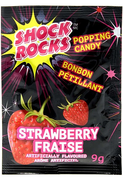 Bonbons Pétillants Shock Rocks - Fraise (9g)