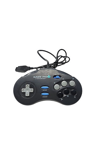 Manette 6 Boutons Pour Sega Genesis Game Pad 6 Par Performance - Grise