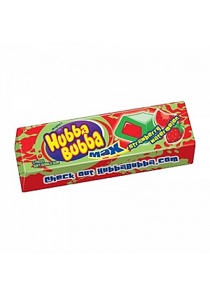 Gomme à Mâcher Wrigley Hubba Bubba Max Fraise Et Melon - 5 Morceaux