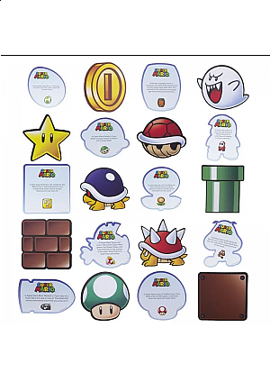 Sous-Verres Super Mario Fun Facts Par Paladone - Paquet De 20 