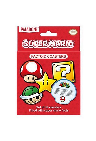 Sous-Verres Super Mario Fun Facts Par Paladone - Paquet De 20 