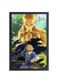 Affiche Encadrée Legend Of Zelda Breath Of The Wild Par Pyramid - Zelda Et Link (46 x 31CM)