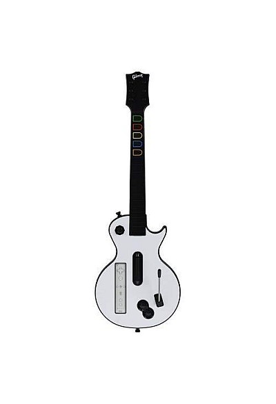 Guitare De Guitar Hero Sans Fil Pour Wii Modèle Legends Of Rock Gibson Les Paul - Noire Et Blanche