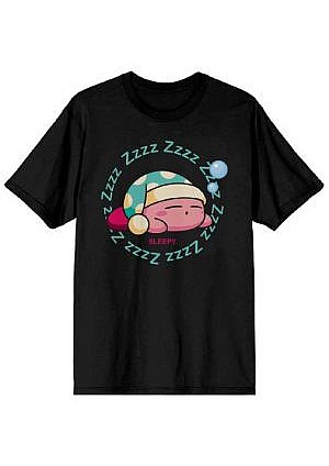 T-Shirt Kirby Par Bioworld - Sieste (Noir)