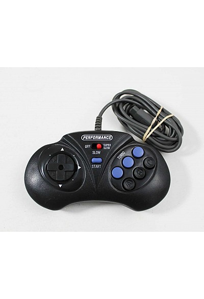Manette 6 Boutons Pour Sega Genesis Par Performance - Noire