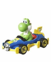 Voiture Hot Wheels Mario Kart Par Mattel - Yoshi Vert Mach 8