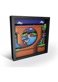 Cadre Diorama (Shadow Box) Sonic The Hedgehog Par Pixel Frames - Loop (23 x 23CM)