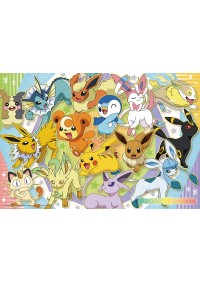 Casse-Tête Jigsaw Puzzle Pokemon Get Together! Colorful Friends - 100 Morceaux (38 x 26cm)