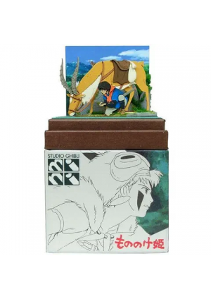 Mini Paper-Kit Miniatuart #139 Par Sankei - Ghibli Princesse Mononoke Ashitaka Et Yakuru