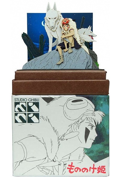 Mini Paper-Kit Miniatuart #140 Par Sankei - Ghibli Princesse Mononoke Night Of Decision