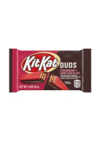 Tablette de Chocolat Kit Kat Duos Par Hershey - Saveur Fraise Et Chocolat Noir (42g)