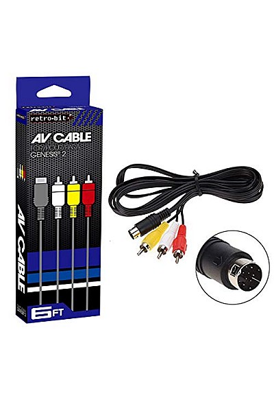 Cable AV Pour Sega Genesis Modele 2 Par Retro-Bit