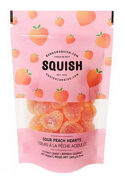Jujubes Squish - Coeurs À La Pêche Acidulés